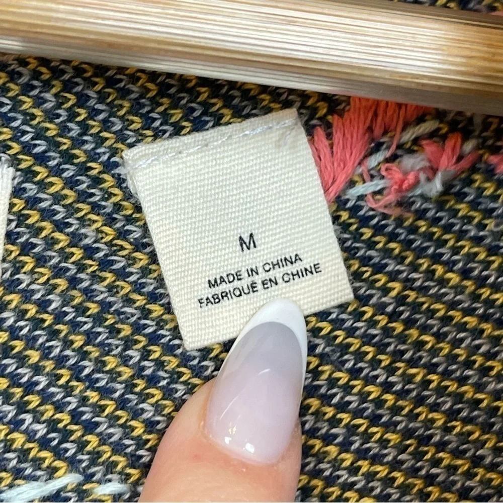 Anthropologie Sleeping On Snow Paisley Open Folklore Cardigan Size Medium Women - Picture 10 of 11